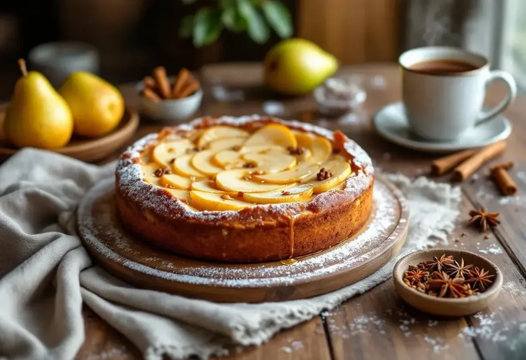 « Moelleux, parfumé et fondant à cœur » : mon gâteau poires et pain d’épices que je ressors dès que l’hiver arrive