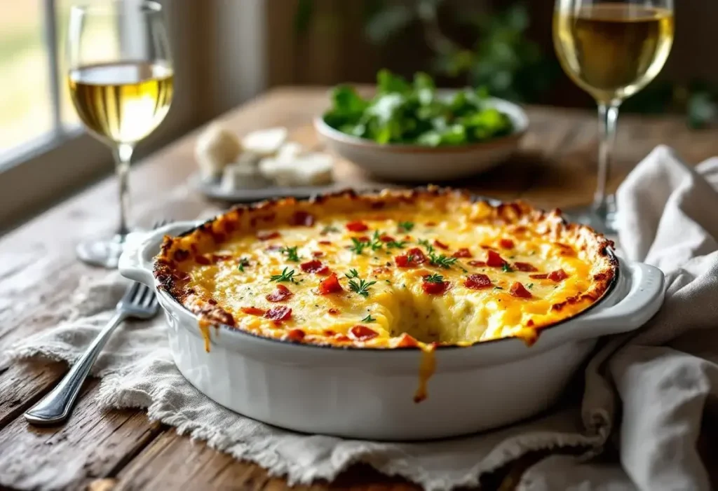 Polenta gratinée : recette crémeuse au gorgonzola et pancetta
