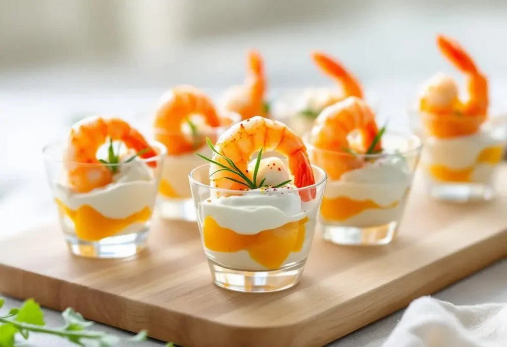 Verrines clémentines-crevettes : un apéritif frais et chic, prêt en quelques minutes